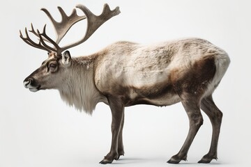 Reindeer on a Blank White Canvas