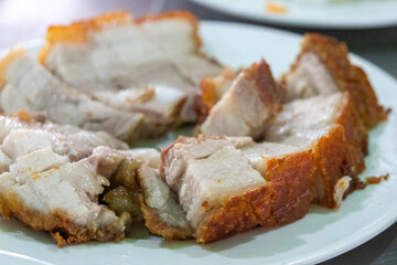 Crispy roasted pork belly