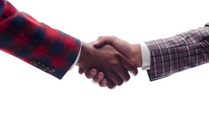 handshaking customer isolated on transparent background