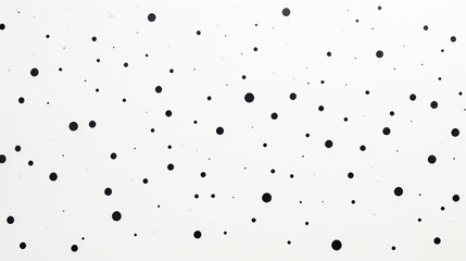 A minimalist design of sparse black dots on a white background, a sense of simplicity and modern art Ai Generative - obrazy, fototapety, plakaty