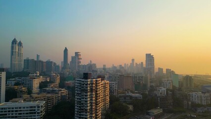 Aerial view of Mumbai City 