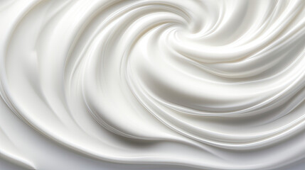 A minimalist yogurt abstract, featuring a single, elegant yogurt swirl against a clean, monochromatic background Ai Generative
