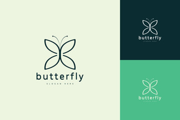 butterfly logo vector simple design