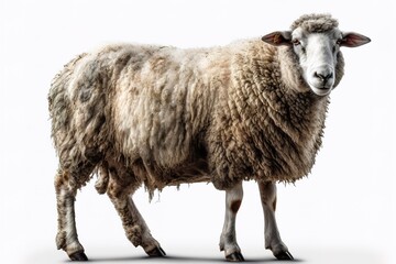 Obraz premium Majestic Sheep on Pure White