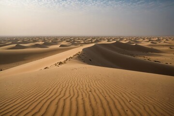 Sand dunes, sand storm