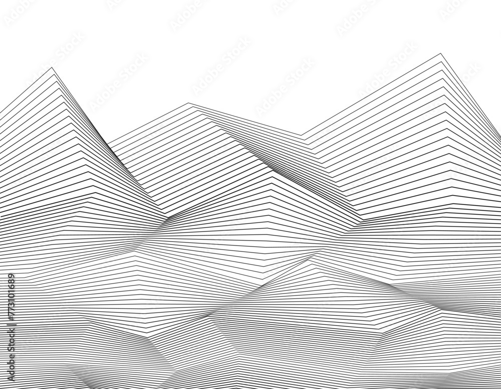 Poster white black color. linear background. design elements. poligonal lines. protective layer for banknot