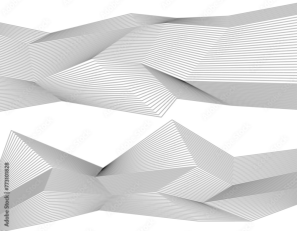 Poster white black color. linear background. design elements. poligonal lines. protective layer for banknot