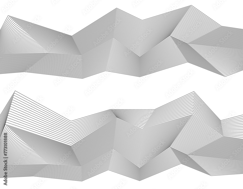 Poster white black color. linear background. design elements. poligonal lines. protective layer for banknot