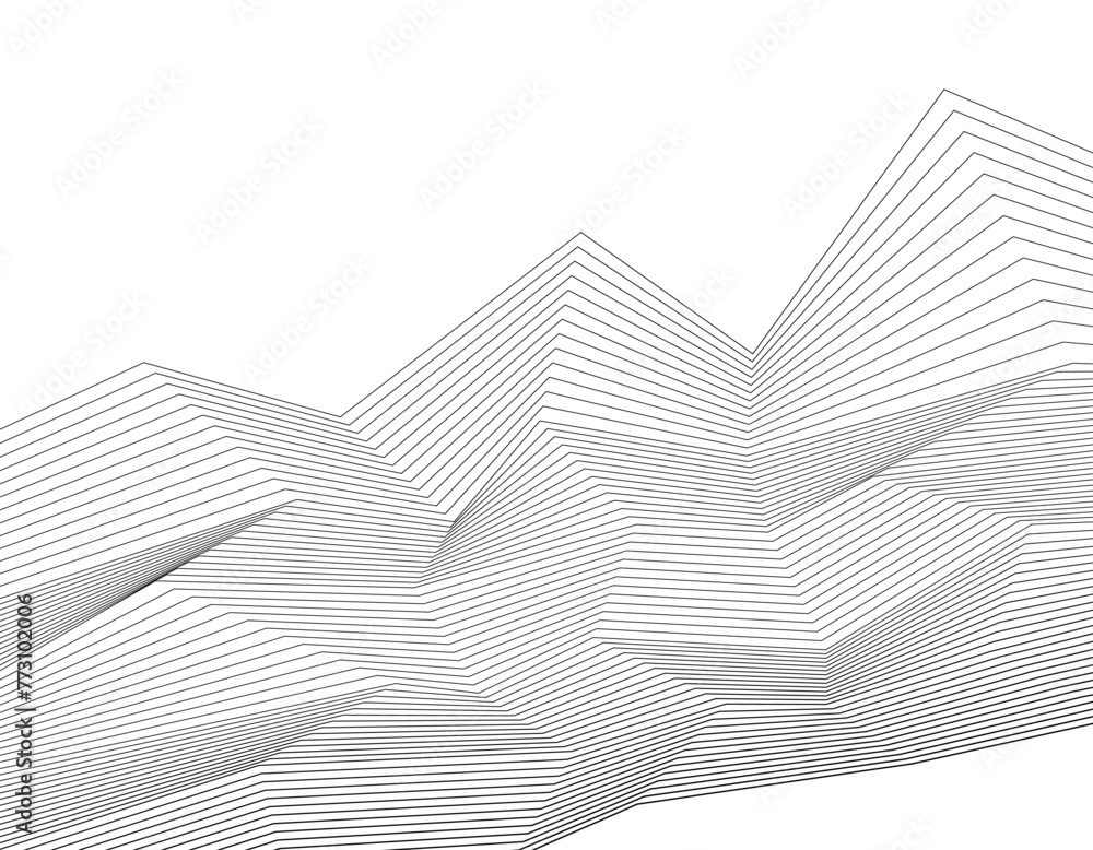 Poster white black color. linear background. design elements. poligonal lines. protective layer for banknot