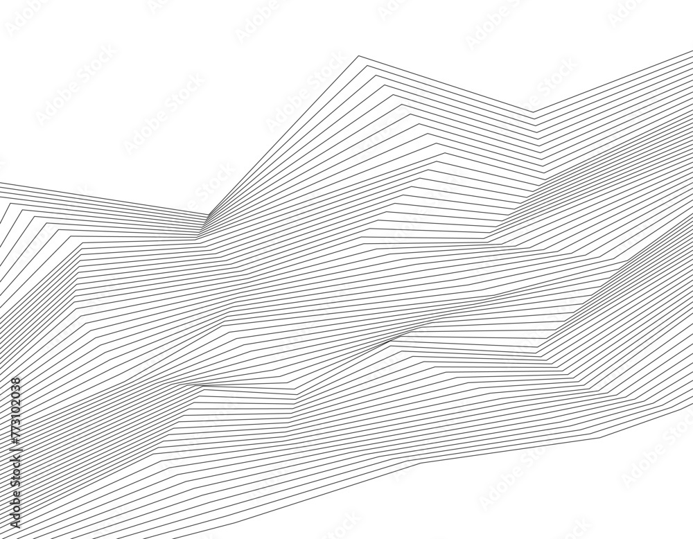 Poster white black color. linear background. design elements. poligonal lines. protective layer for banknot