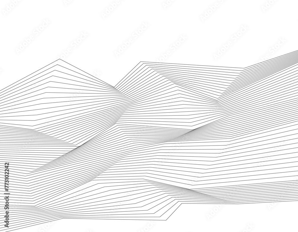 Poster white black color. linear background. design elements. poligonal lines. protective layer for banknot