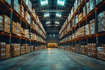 Interior of a large furniture warehouse - obrazy, fototapety, plakaty