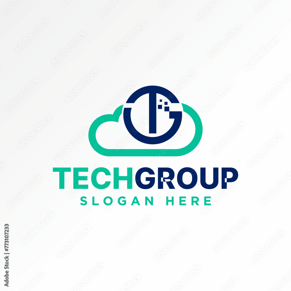 Poster logo design graphic concept creative premium abstract vector stock letter initial tg or gt on line c
