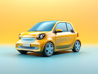 Fototapeta premium Variation 3d3d icon of an EV car charging side view isolated on white background
