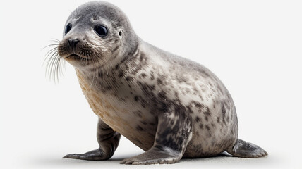 Seal, Seals, Seal Pup on White Background
