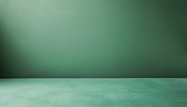 blank green wall and floor