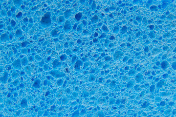 Macro closeup of a blue sponge