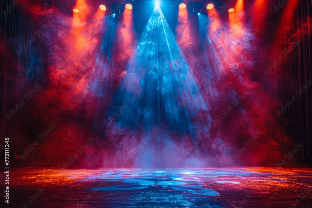 Poster the stage was bathed in a soft glow from the spotlights, creating a captivating atmosphere for the d