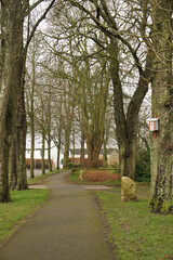 Photo of landscape of Munkbrarup village, spring landscape, northern Germany, Schleswig-Holstein