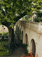 Photo of landscape and architecture of Schwerin Castle in Schwerin, northern Germany, Mecklenburg-Vorpommern