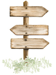 道標（木製の立て看板）