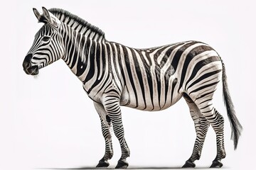 Zebra Horse on White Background