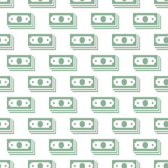 Seamless pattern with banknotes. Money background. Vector illustration