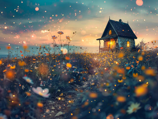 halloween background with castle