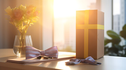 valentines day gift box images with sunlight on background 
