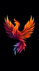 Render neon color light phoenix background, The phoenix wallpapers are available in hd