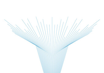 Blue minimal lines abstract futuristic tech background. Vector digital art design - 773121008