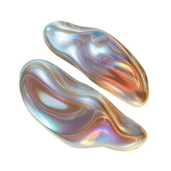 Obraz premium shape liquid iridescent elements for design