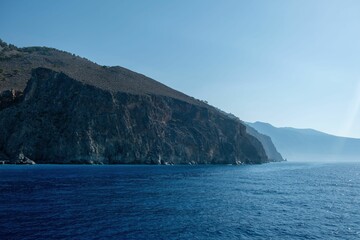 Closeup of an old stone wall of a building
