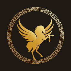 Ancient Greek Pegasus emblem