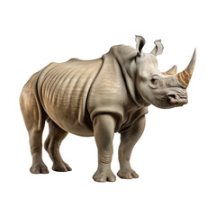 rhino looking isolated on white