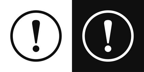Warning Message and Exclamation Interface Icon Set. Caution Error and Important Alert Symbols. - obrazy, fototapety, plakaty