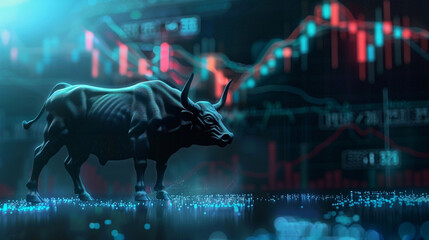 Wallpaper illustrating bull market