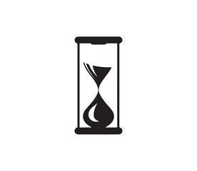 Hourglass icon. Sand clock sign. Sand clock symbol. Flat design style.