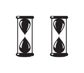Hourglass icon set. vector illustration