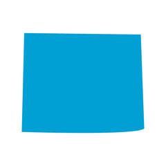 Wyoming United States Map Design Elements Vector Illustration with Silhouettes and Geographic Boundary