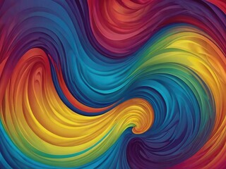 Fototapeta premium a colorful image of a rainbow colored wave.Colorful Abstract Background