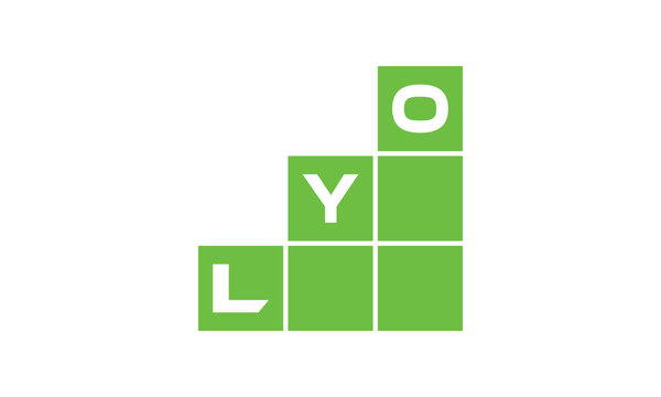 LYO initial letter financial logo design vector template. economics, growth, meter, range, profit, loan, graph, finance, benefits, economic, increase, arrow up, grade, grew up, topper, company, scale