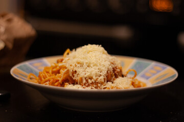 bowl of pasta with sauce