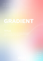 Pastel Gradient Cover Design Background Vector Template - obrazy, fototapety, plakaty