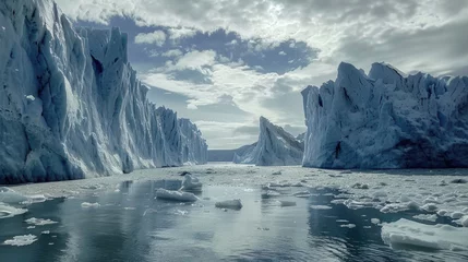 Foto op Plexiglas Dramatic evidence of climate change as glaciers melt © Veniamin Kraskov