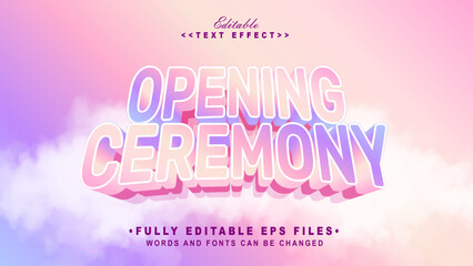 editable opening ceremony text effect.typhography logo