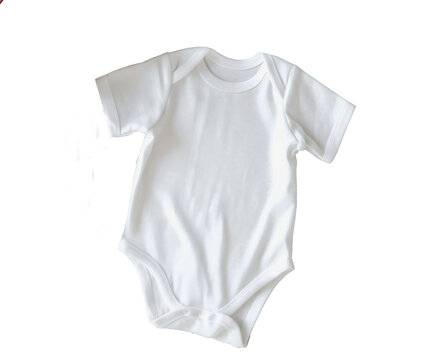 Baby body suit, white t shirt isolated on white or transparent background. Png file