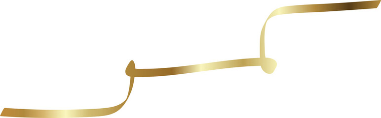 Obraz premium Set of decorative gold ribbon, christmas, new year, holiday