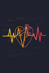 Medical condition Design, Heartbeat, illustration
 - obrazy, fototapety, plakaty