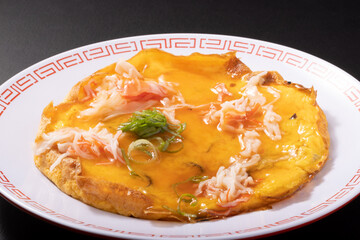 ふんわり玉子のかにかま玉あんかけ